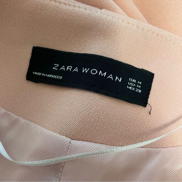 Zara Pink Open Front Ruffle Sleeve Occasion Coat Size MED - Picture 7 of 8